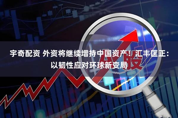 宇奇配资 外资将继续增持中国资产！汇丰匡正：以韧性应对环球新变局